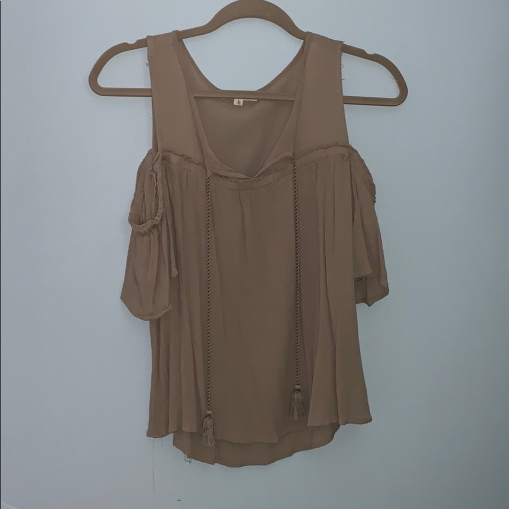 Cold Shoulder Army Green Top
